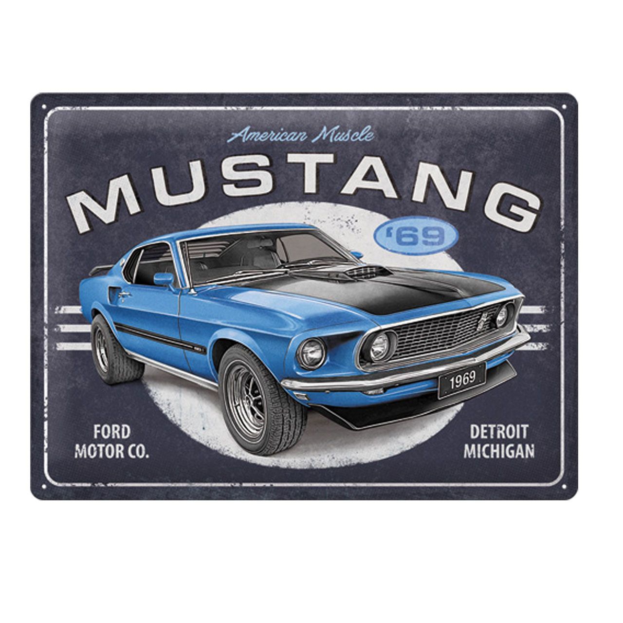 Blechschild Mustang Fastback 1969 MACH 1