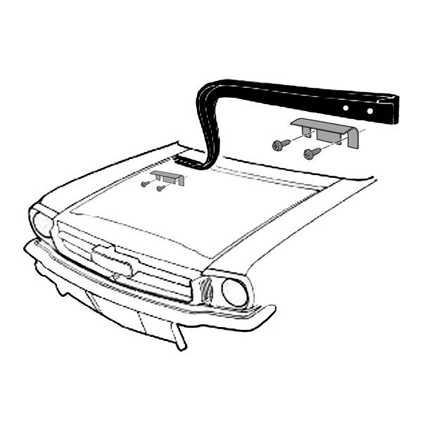 Halter Dichtung Motorhaube-Windlauf, 65-66