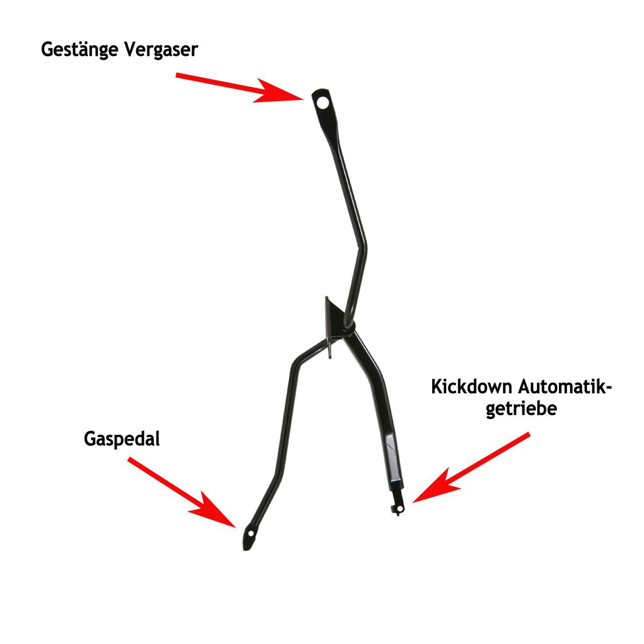 Gaspedalgestänge für Automatik, 65-68, V8