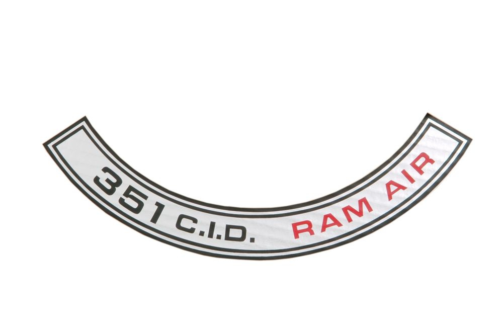 Luftfilteraufkleber, 351 RAM AIR,  69-70