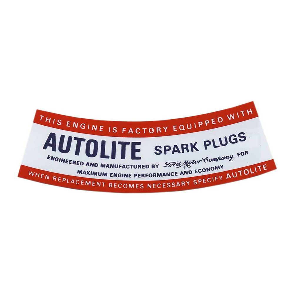 Datenaufkleber, Autolite Spark Plugs,  65-67