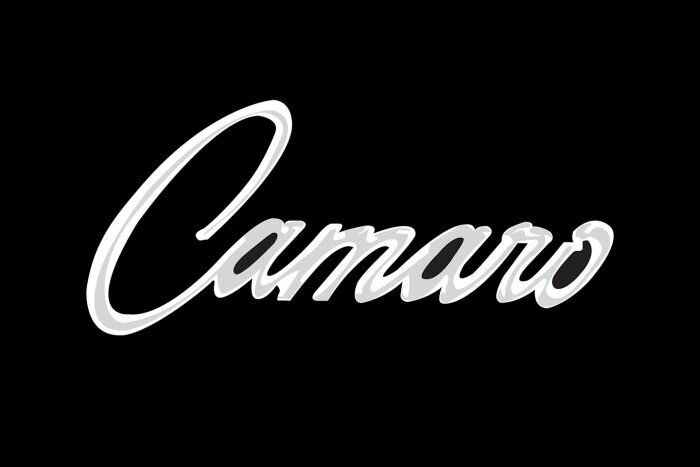 Kotflügelschoner mit - Camaro Script - Logo, Stück