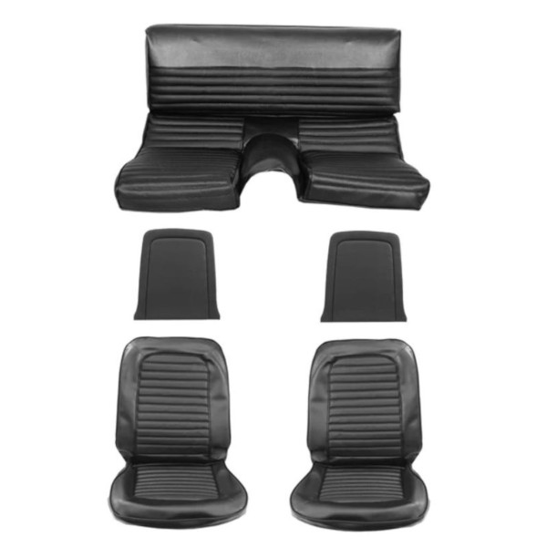 Sitzbezugsatz Standard, 66 Fastback, Schwarz (Black)